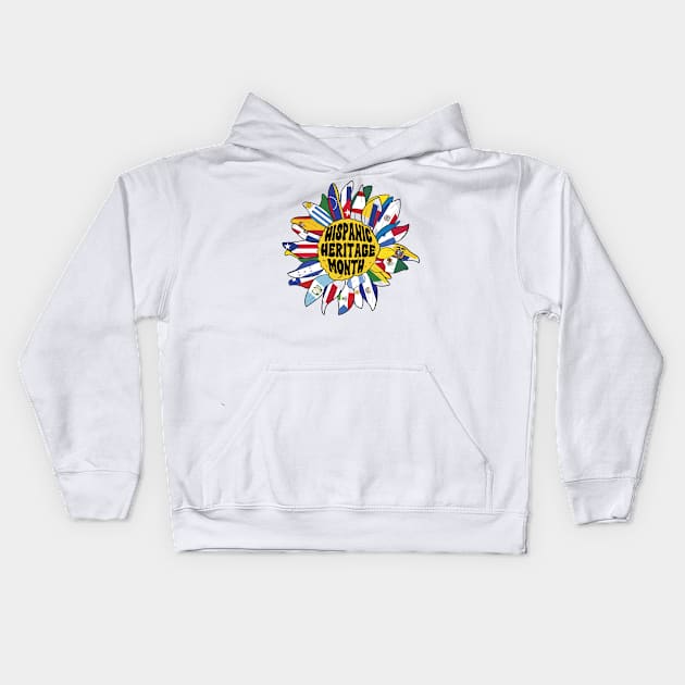 National Hispanic Heritage Month Kids Hoodie by Myartstor 